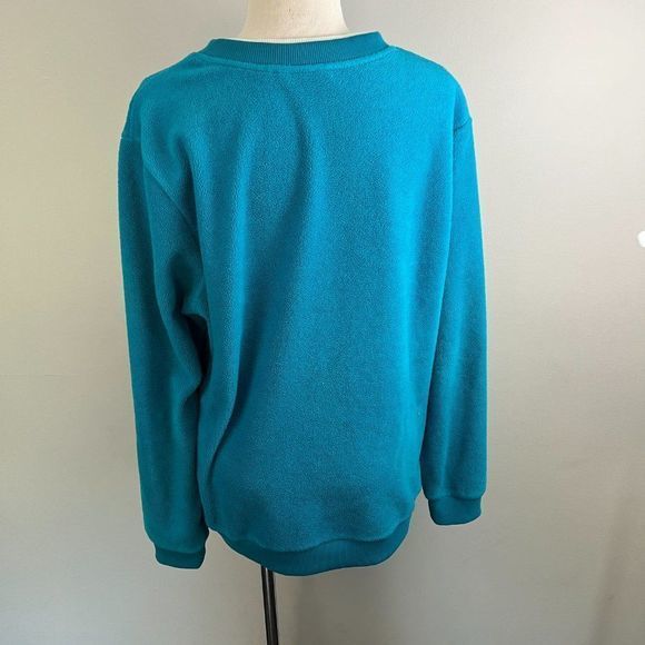 🌿4/$35🌿 CARROLL REED Blue Crew Neck‎ Fleece Sweater (L) - Picture 4 of 6